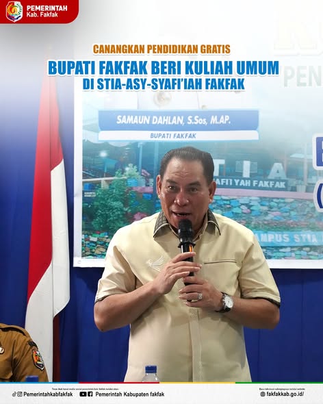 Kuliah Umum Bupati Fakfak : Pendidikan Gratis Kunci Membangun Daerah Berkelanjutan